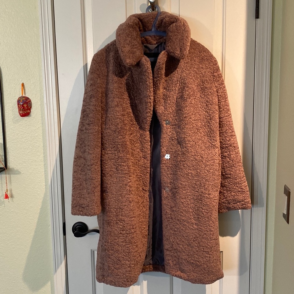 Banana Republic Mauve Teddy Coat